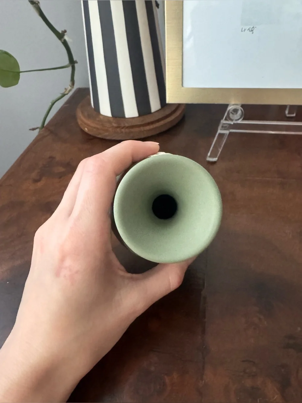 Wedgwood jasperware sage green vase